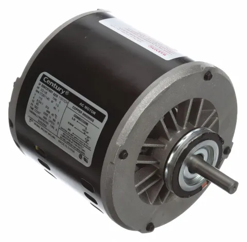 CENTURY Evaporative Cooler Motor: 2 Speed, 1/2, 1/6 HP, 1,725/1,140 Nameplate RPM, 115V AC, CCWLE