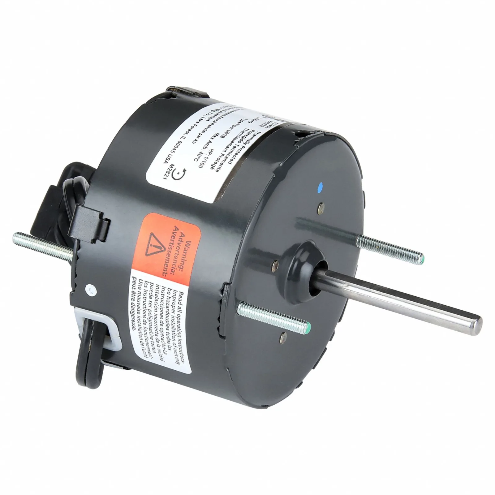 محرك HVAC Dayton، مغلق بتيار هواء، 1/100 حصان، 1550 دورة في الدقيقة، 115 فولت، CCWSE