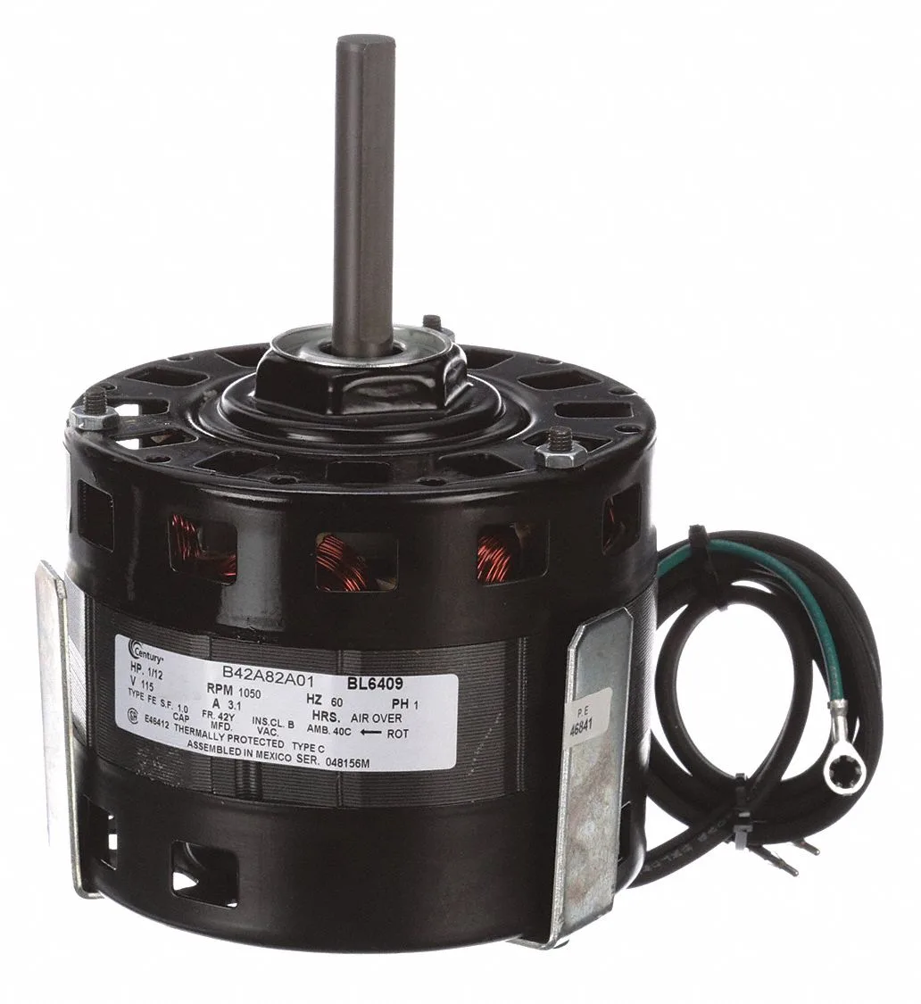 CENTURY Direct Drive Motor: Coleman OEM Repl, 1/12 HP, 1,050 Nameplate RPM, 115V AC, 42Y Frame CENTURY Direct Drive Motor: Coleman OEM Repl, 1/12 HP, 1,050 Nameplate RPM, 115V AC, 42Y Frame