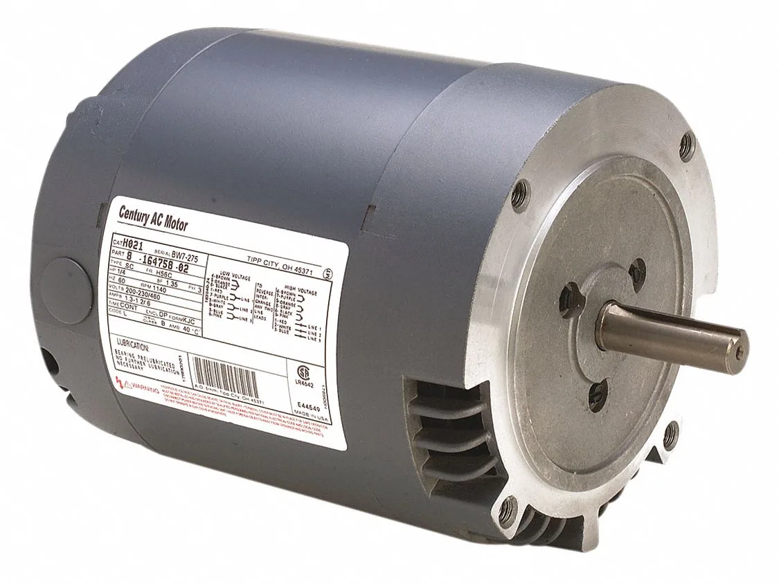 CENTURY Direct Drive Blower Motor: 1 Speed, Open Dripproof, Face Mount, 1/12 HP, 850 Nameplate RPM