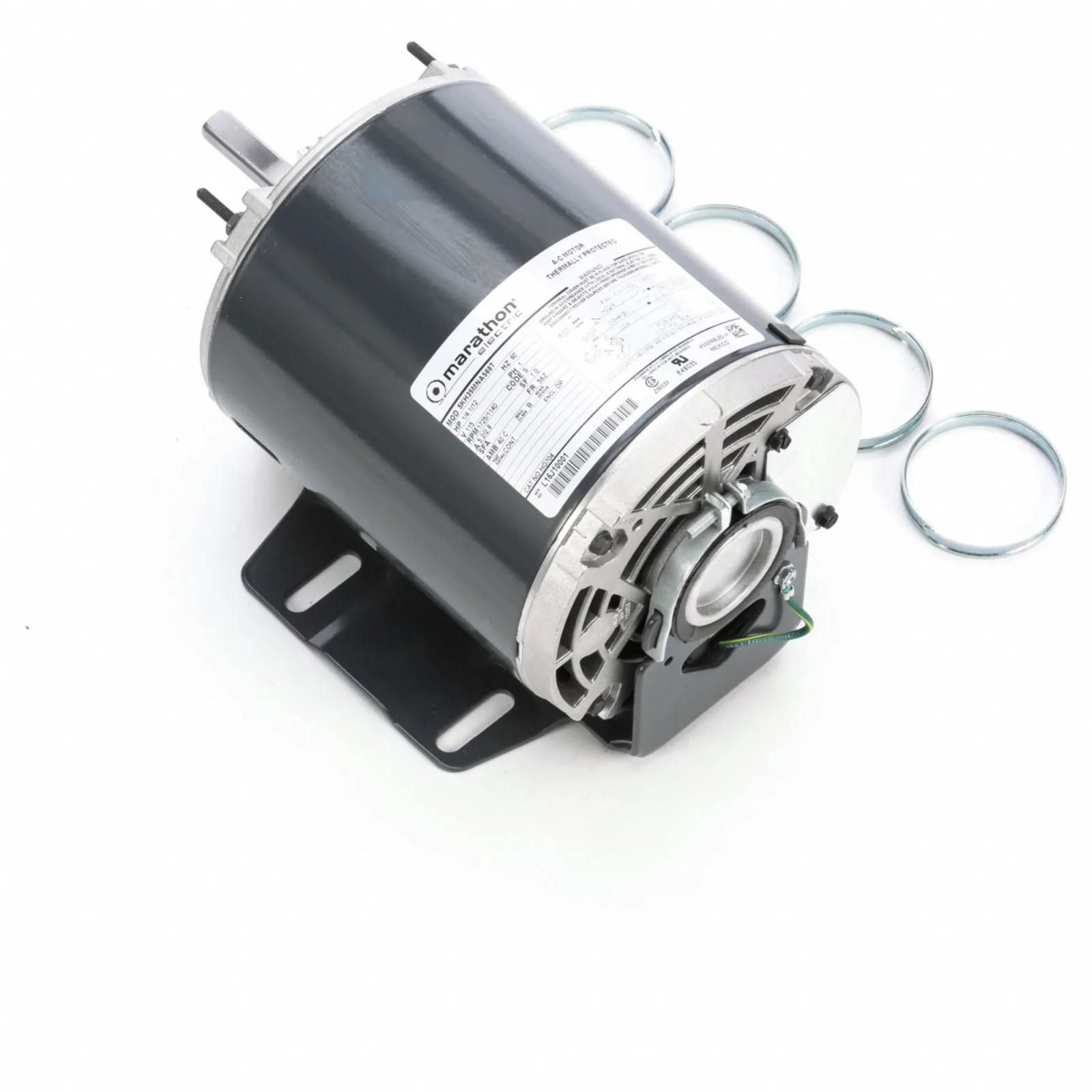 MARATHON MOTORS Fan and Blower Motors: 2 Speed, Open Dripproof, Resilient Base Mount, 1/4 to 1/12 HP