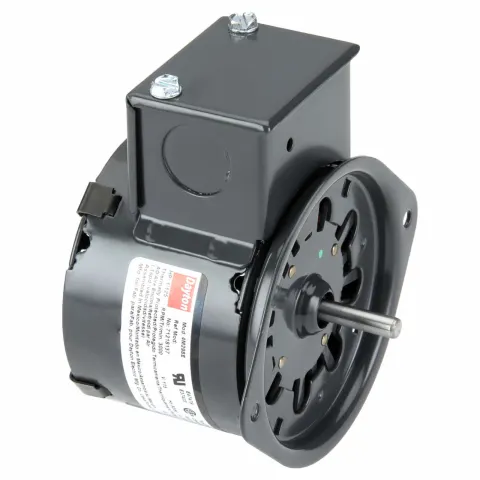 Dayton HVAC Motor: Open Air-Over, 1/125 HP, 3,000 Nameplate RPM, 1 Speed, 115V AC, Face Mount, CCWSE