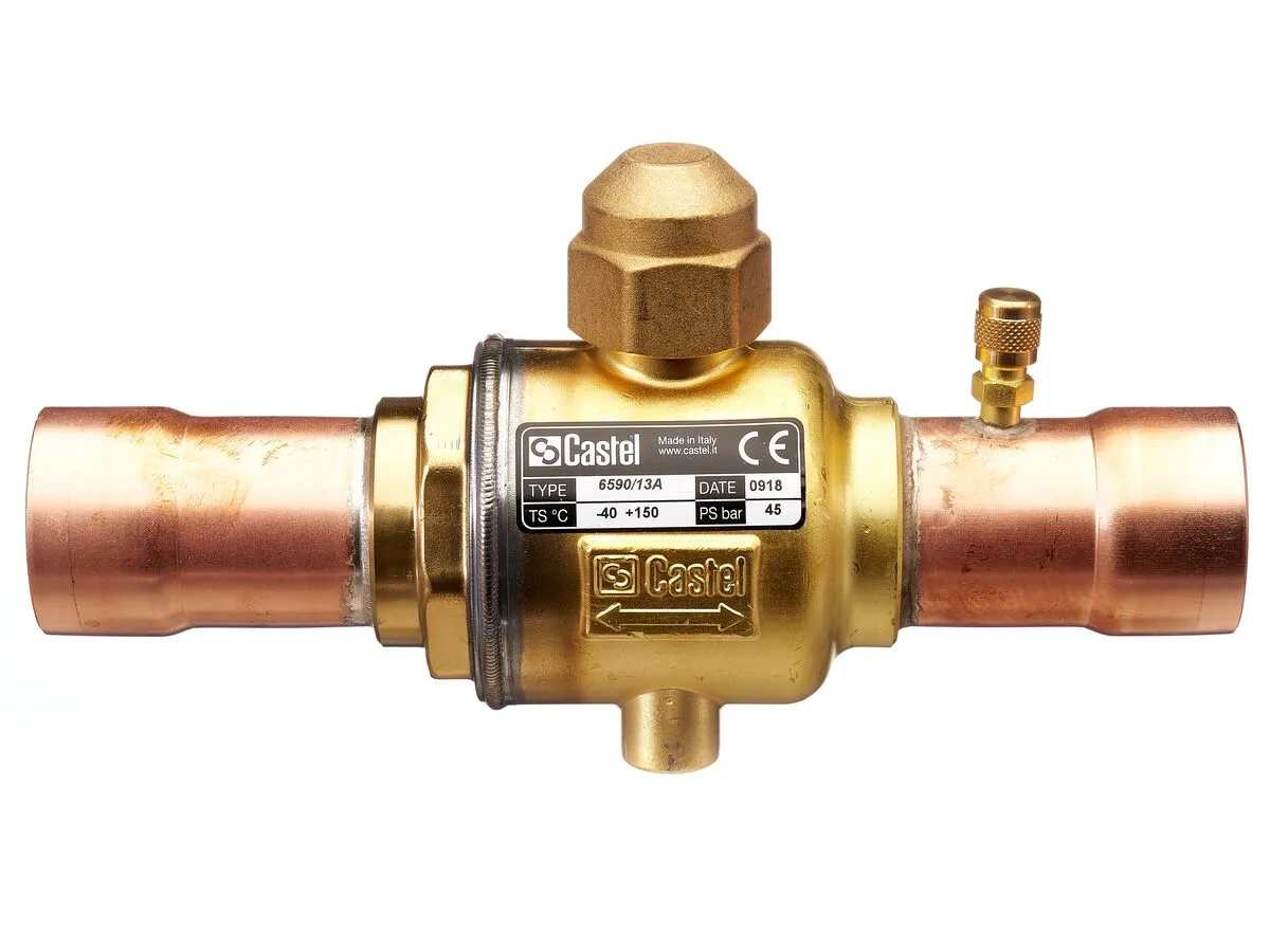 Castel Ball Valve With Access Port 1 5/8" Solder 6570/13A
