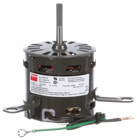 Dayton HVAC Motor: Open Air-Over, 1/15 HP, 1,550 Nameplate RPM, 1 Speed, 115V AC, Lug Mount, CCWSE