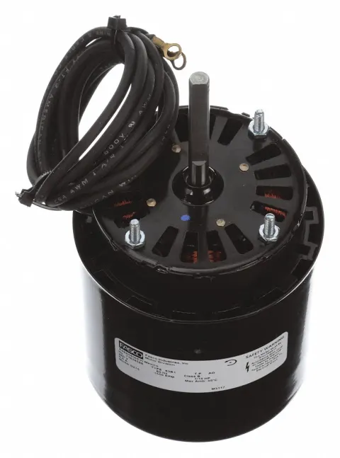 FASCO Condenser Fan Motor: Tecumseh OEM Repl, 1/15 HP, 1,550 Nameplate RPM, 460V AC, 3.3 in Frame