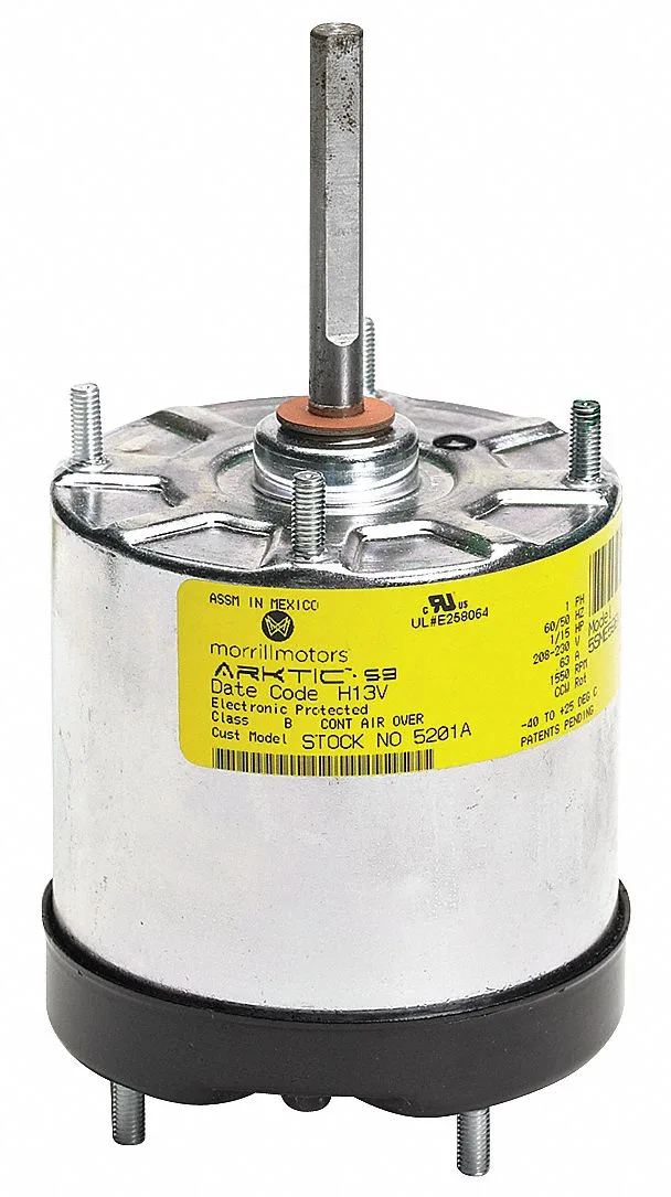Morrill ECM Direct Drive Blower Motor: Totally Enclosed Air-Over, 1/15 HP, 1,550 Nameplate RPM, CWLE