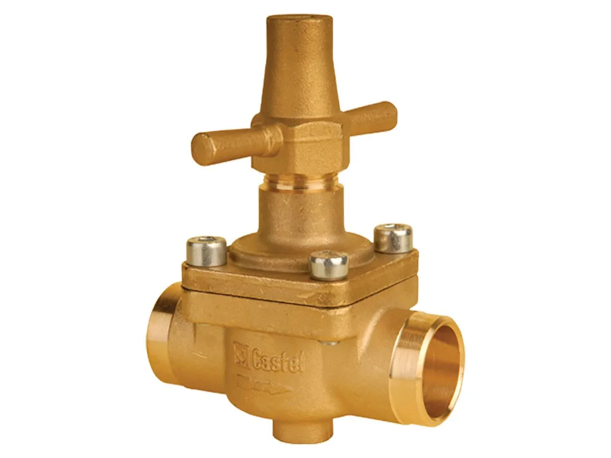 صمام خط بغطاء محشو Castel 6512/17، 2 1/8 بوصة