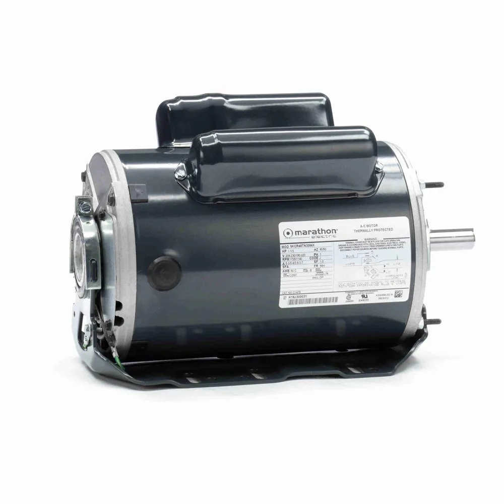موتور بلوور بدء وتشغيل بمكثف Marathon C1479، قطر 6-1/2 بوصة، 1140/1725 لفة/دقيقة موتور بلوور بدء وتشغيل بمكثف Marathon C1479، قطر 6-1/2 بوصة، 1140/1725 لفة/دقيقة