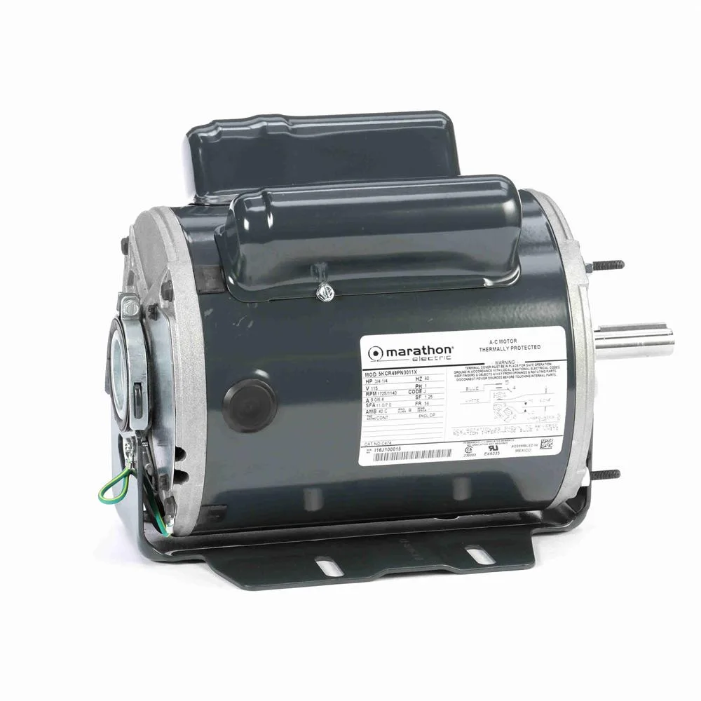 Marathon C474 Capacitor Start/Run Blower Motor, 6-1/2" Dia., 1140/1725 RPM Marathon C474 Capacitor Start/Run Blower Motor, 6-1/2" Dia., 1140/1725 RPM