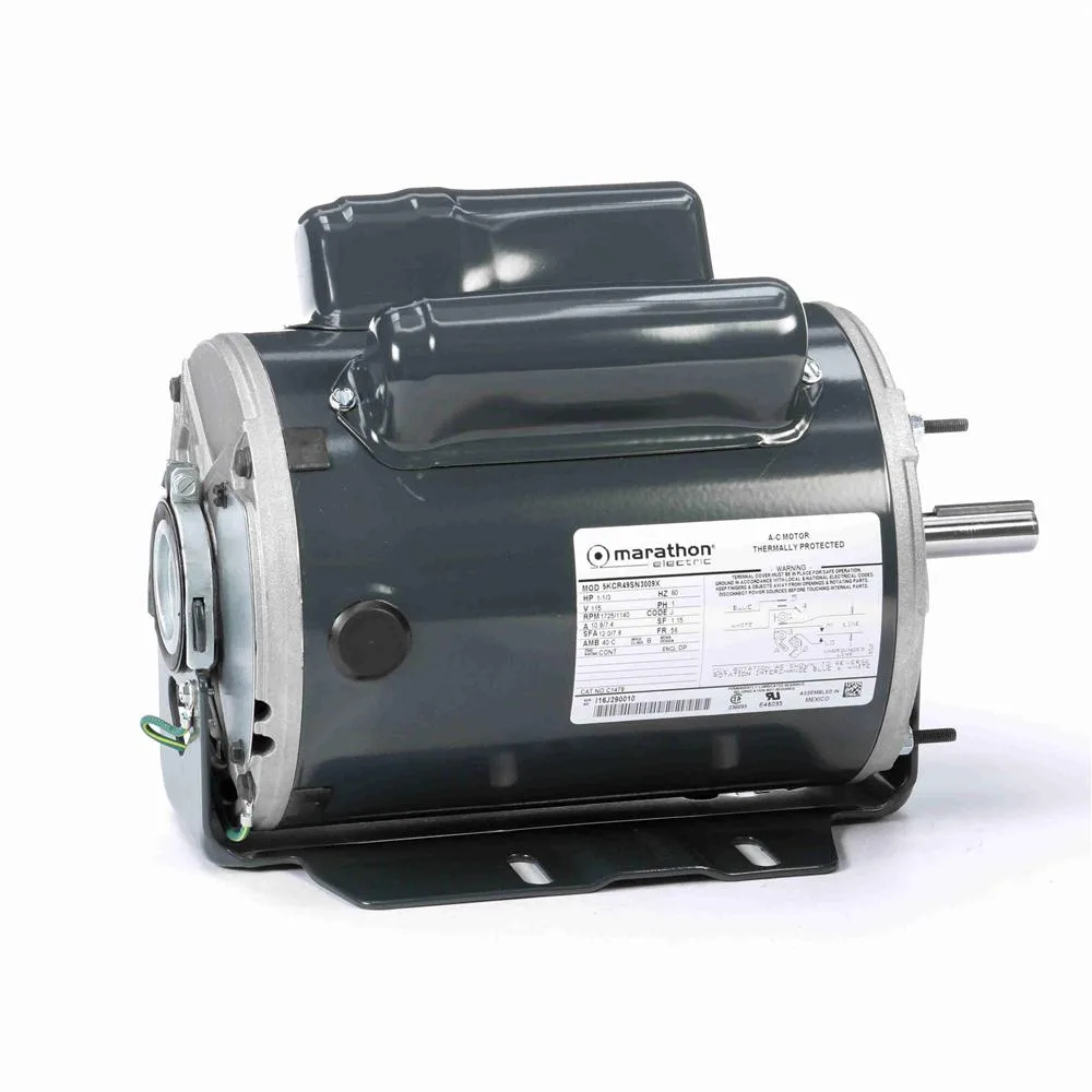 Marathon C1478 Capacitor Start/Run Blower Motor, 6-1/2" Dia., 1140/1725 RPM Marathon C1478 Capacitor Start/Run Blower Motor, 6-1/2" Dia., 1140/1725 RPM