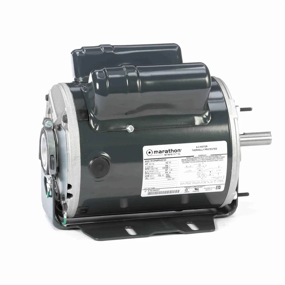 Marathon C486 Capacitor Start/Run Blower Motor, 6-1/2" Dia., 1140/1725 RPM Marathon C486 Capacitor Start/Run Blower Motor, 6-1/2" Dia., 1140/1725 RPM