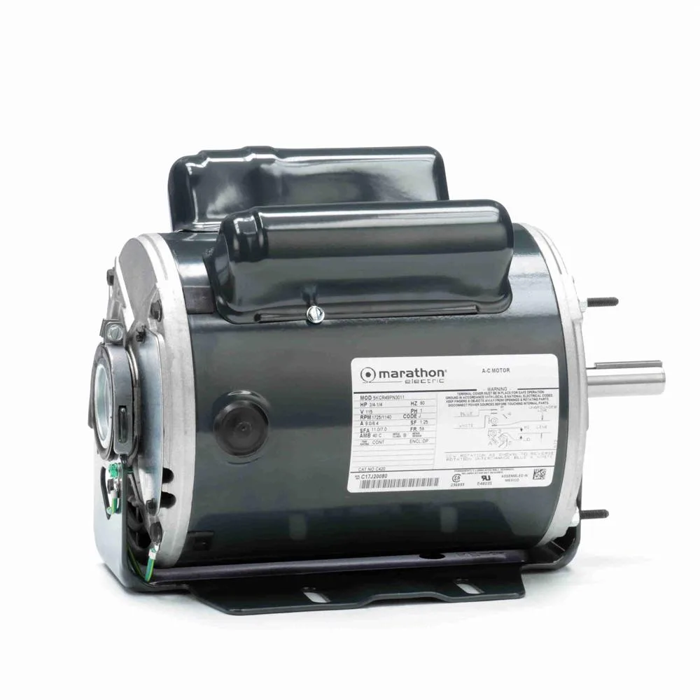 Marathon C420 Capacitor Start/Run Blower Motor, 6-1/2" Dia., 1140/1725 RPM Marathon C420 Capacitor Start/Run Blower Motor, 6-1/2" Dia., 1140/1725 RPM