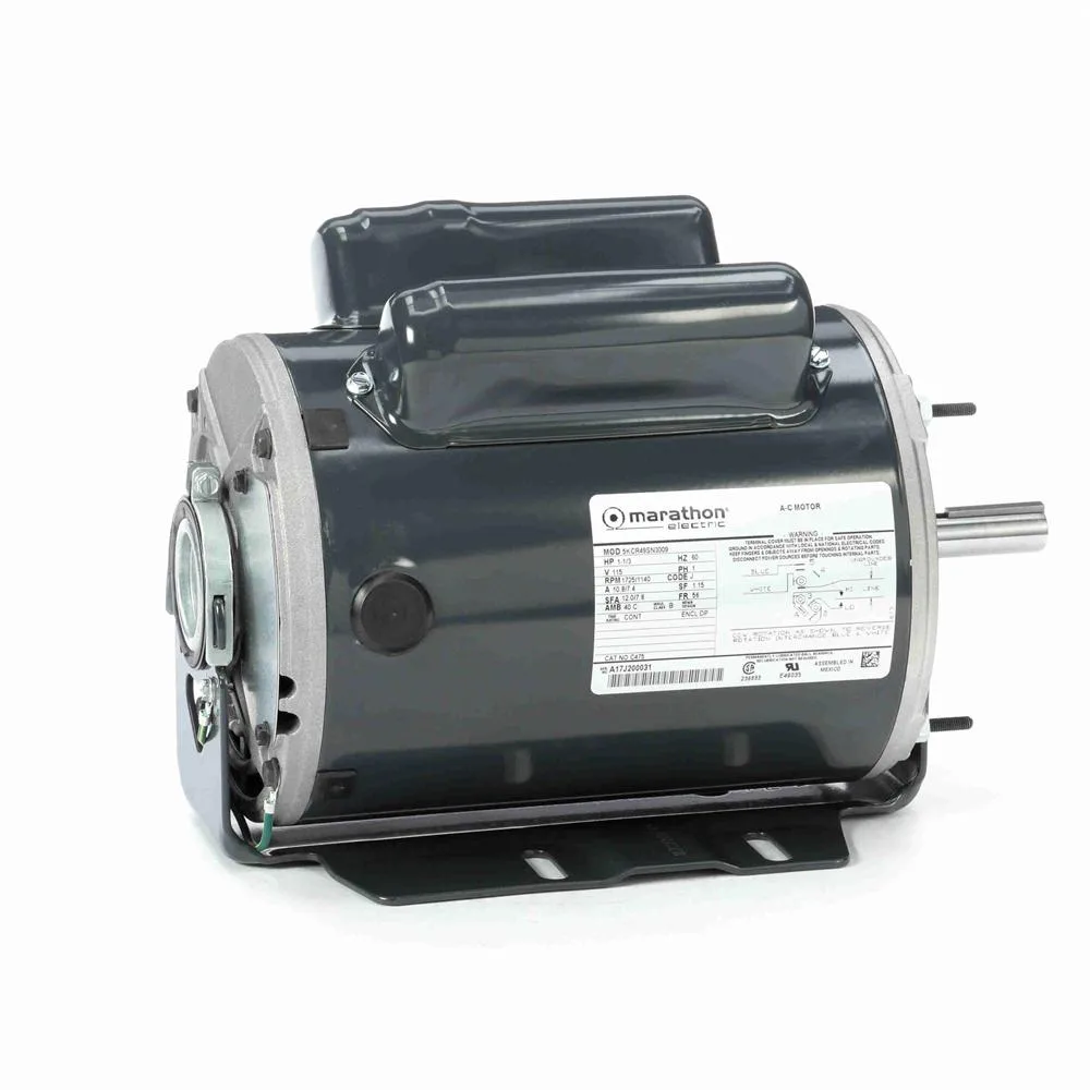 Marathon C475 Capacitor Start/Run Blower Motor, 6-1/2" Dia., 1140/1725 RPM Marathon C475 Capacitor Start/Run Blower Motor, 6-1/2" Dia., 1140/1725 RPM