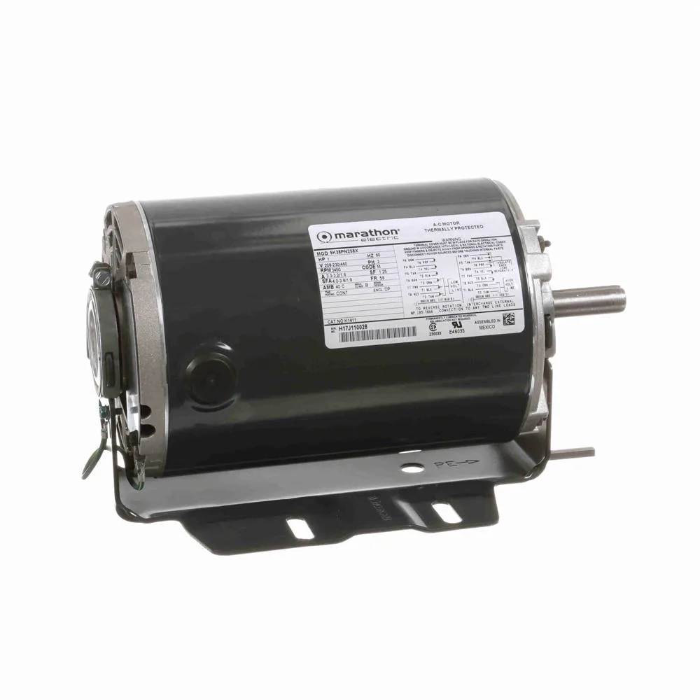Marathon K1411 3 Phase Blower Motor, 6-1/2" Dia., 1 HP, 3450 RPM Marathon K1411 3 Phase Blower Motor, 6-1/2" Dia., 1 HP, 3450 RPM
