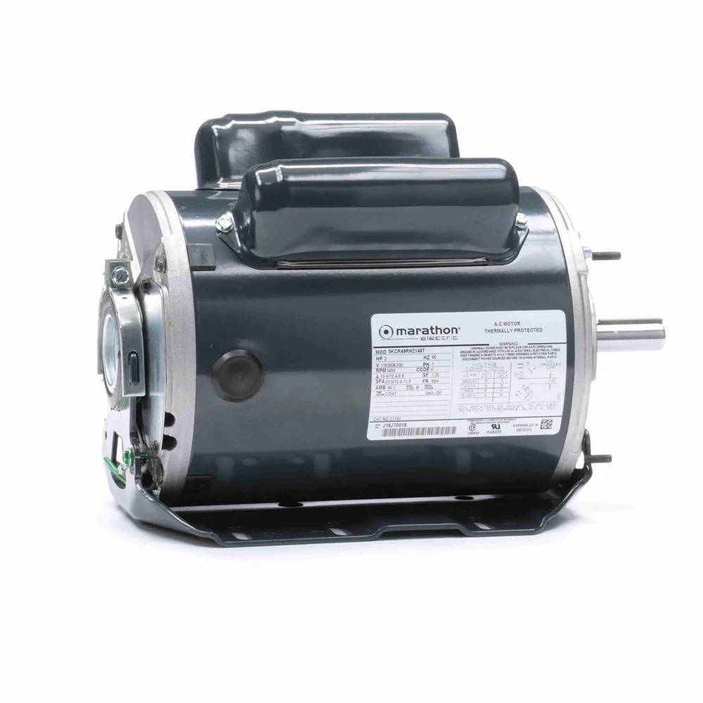 Marathon C1161 Capacitor Start/Run Blower Motor, 6-1/2" Dia., 2 HP, 3450 RPM