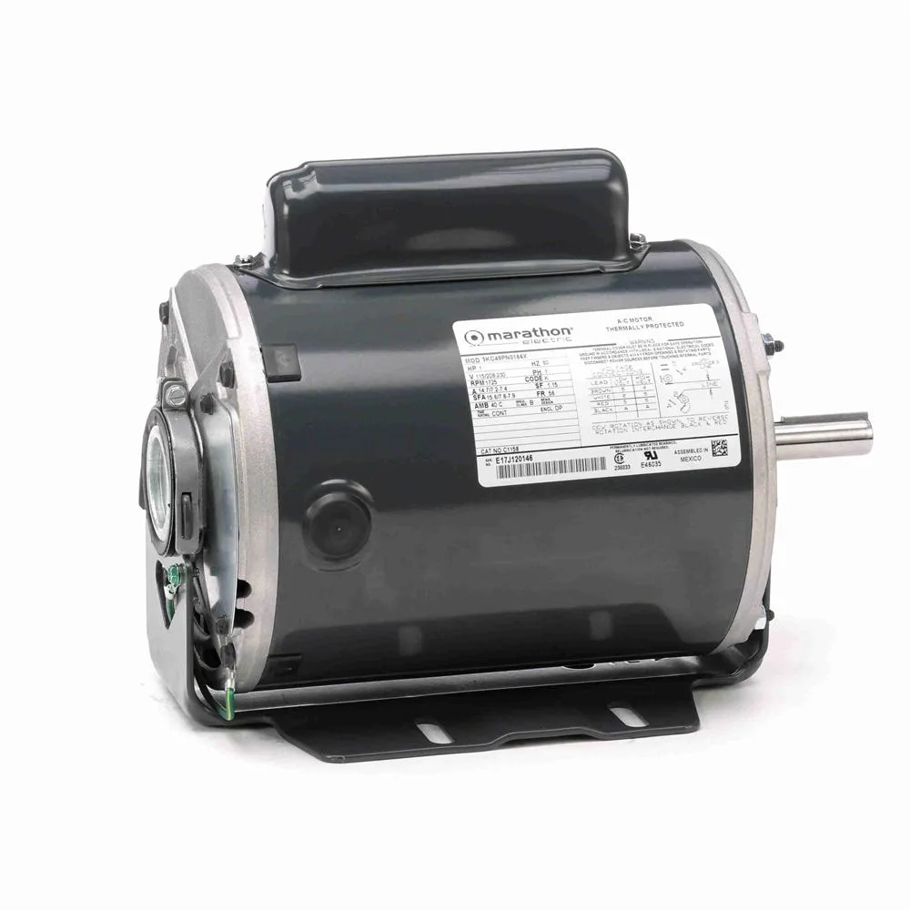 Marathon C1158 Capacitor Start Blower Motor, 6-1/2" Dia., 1 HP, 1725 RPM