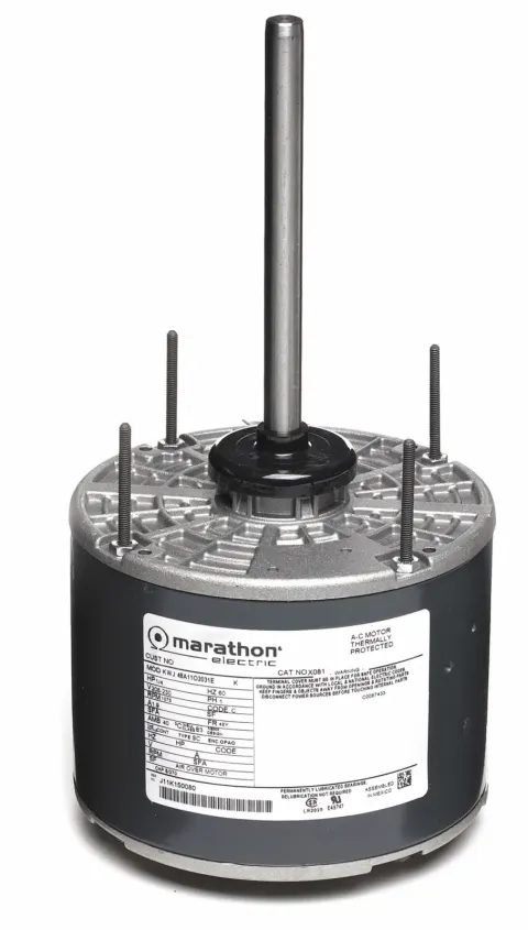 U.S. MOTORS Condenser Fan Motor: Stud Mount, Open Dripproof, 1/2 HP, 1,075 Nameplate RPM, 1 Speed