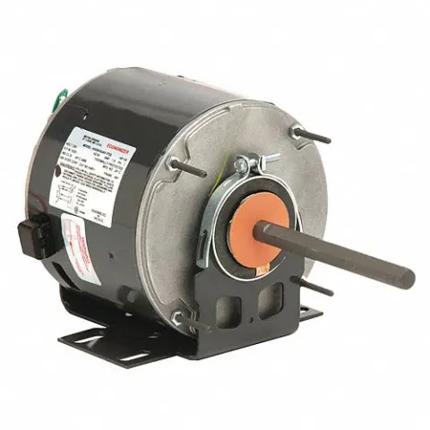 U.S. MOTORS Condenser Fan Motor: Stud Mount, Open Air-Over, 1/2 HP, 1,075 Nameplate RPM, 1 Speed