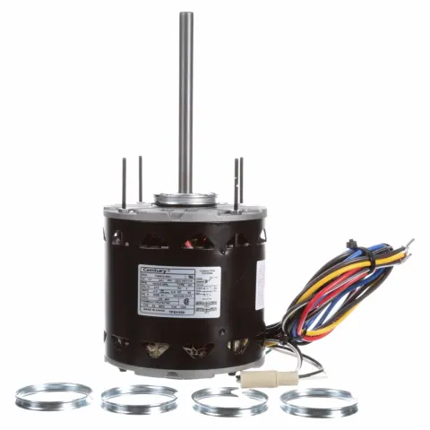 CENTURY Electric Motor: 1/2 HP, 1,075 Nameplate RPM, 277V AC, 48Y Frame, 2.2 Full Load Amps