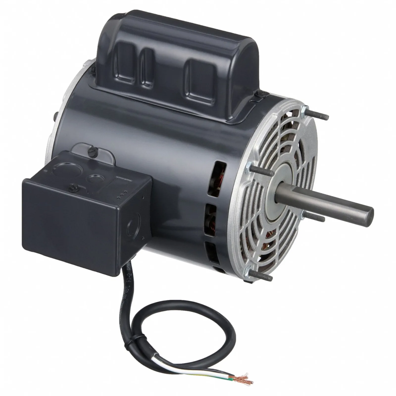 DAYTON Direct Drive Blower Motor: 1 Speed, Open Air-Over, Stud Mount, 1/2 HP, 1,650 Nameplate RPM