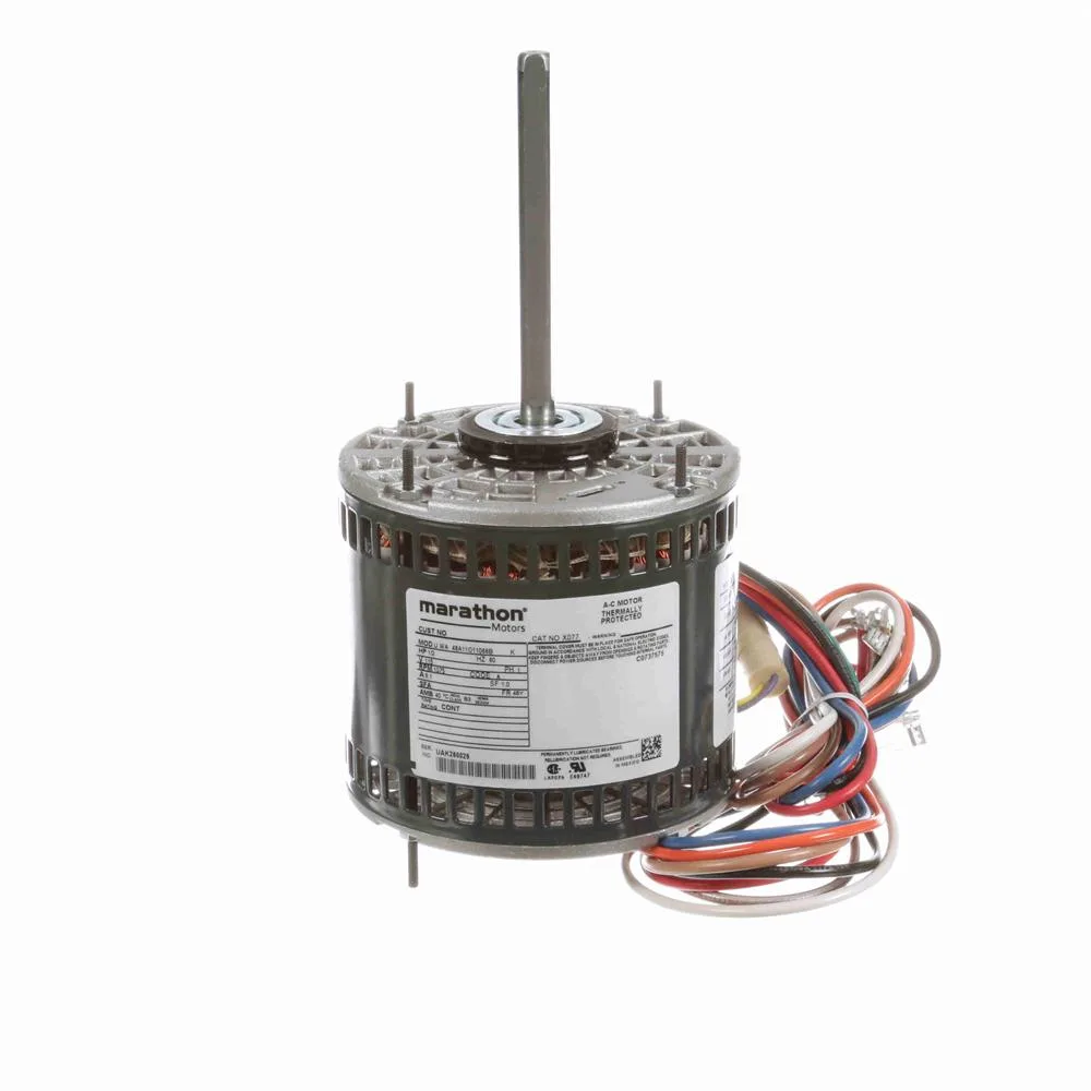 Marathon X077 PSC Direct Drive Blower Motor, 5-5/8" Dia., 1/2 HP, 1075 RPM