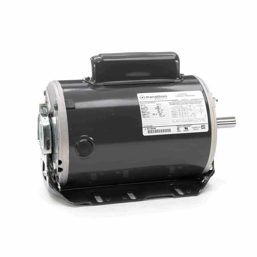 Marathon C552 Capacitor Start Blower Motor, 6-1/2" Dia., 1/2 HP, 1140 RPM