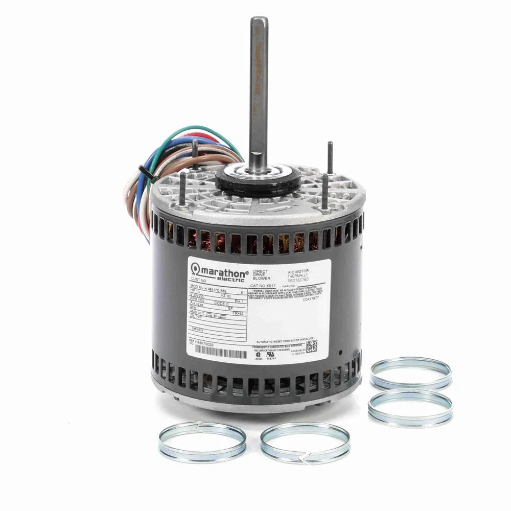 Marathon X017 PSC Direct Drive Blower Motor, 5-5/8" Dia., 1/2 HP, 1625 RPM Marathon X017 PSC Direct Drive Blower Motor, 5-5/8" Dia., 1/2 HP, 1625 RPM