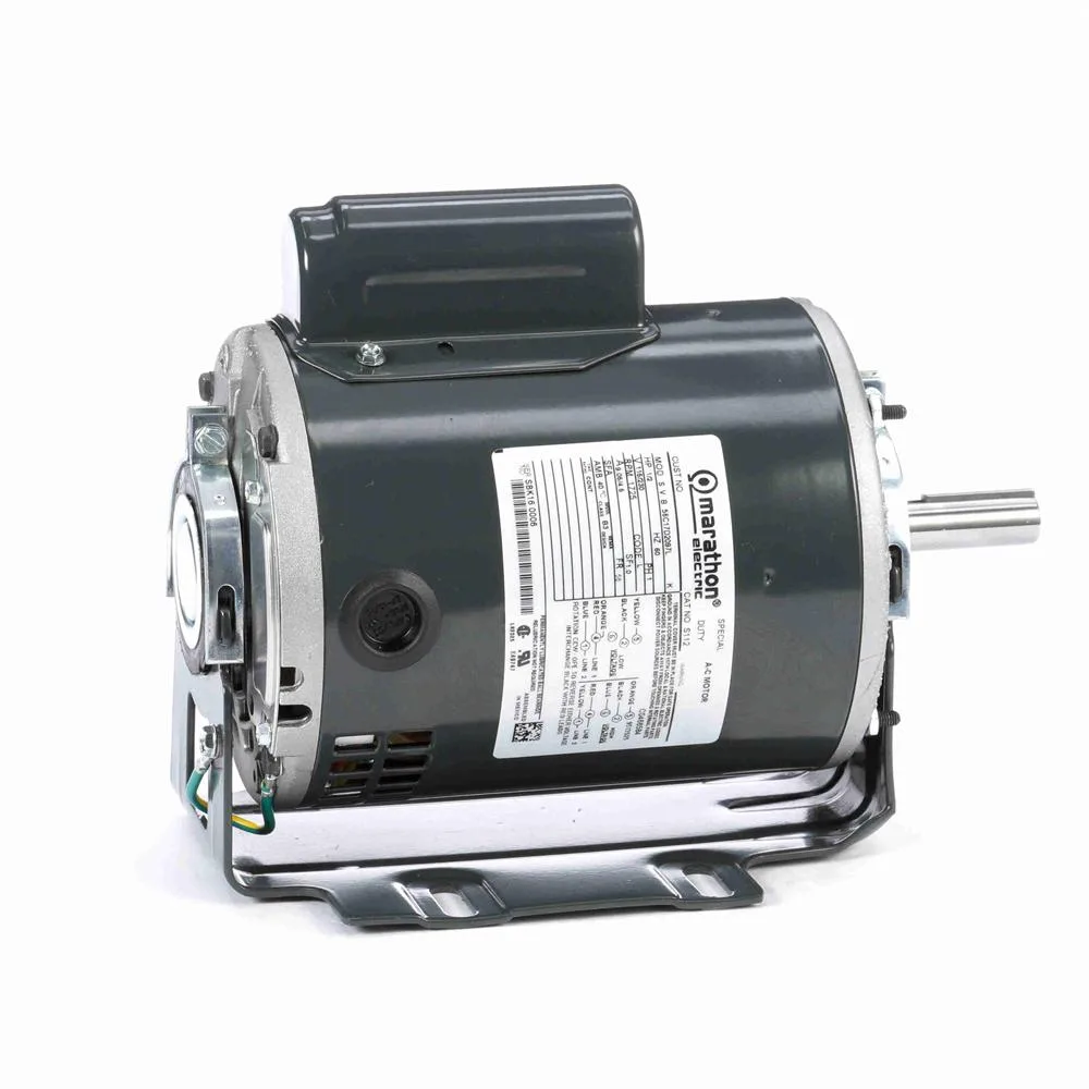 Marathon S112 Capacitor Start Blower Motor, 6-1/2" Dia., 1/2 HP, 1725 RPM