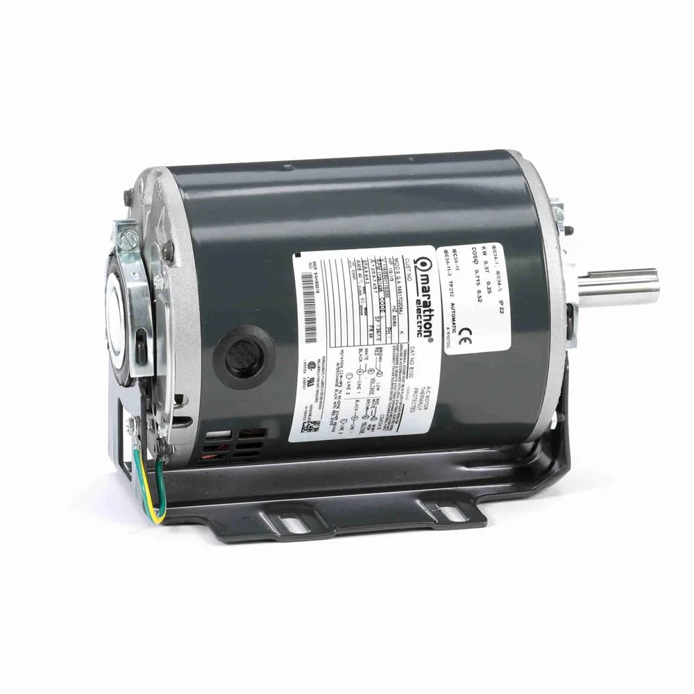 Marathon B100 Split Phase Blower Motor, 6-1/2" Dia., 1/2 HP, 1725 RPM