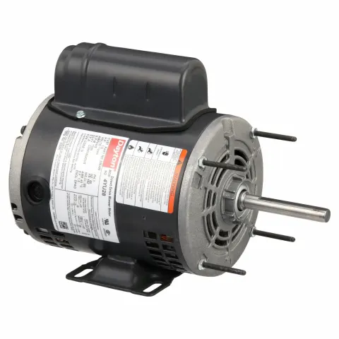 APPROVED VENDOR Direct Drive Blower Motor: 1 Speed, Open Air-Over, Stud/Rigid Base Mount, 1/2 HP