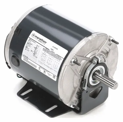 MARATHON MOTORS Belt Drive Motor: 1 Speed, Totally Enclosed Air-Over, Cradle Base Mount, 1/2 HP