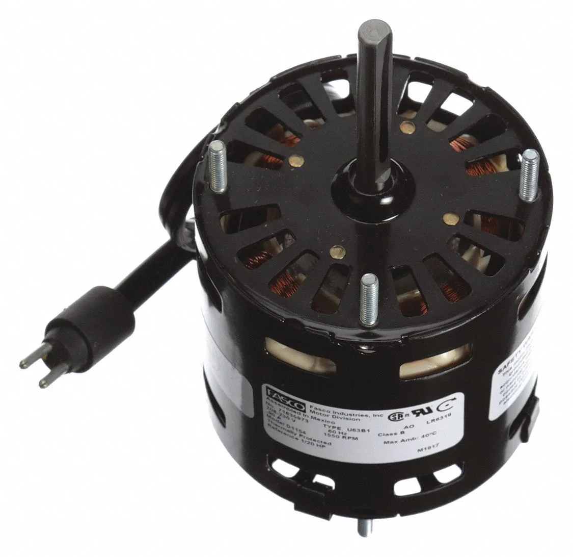 FASCO Condenser Fan Motor: Kramer/Trenton OEM Repl, 1/20 HP, 1,550 Nameplate RPM, 208-230V AC