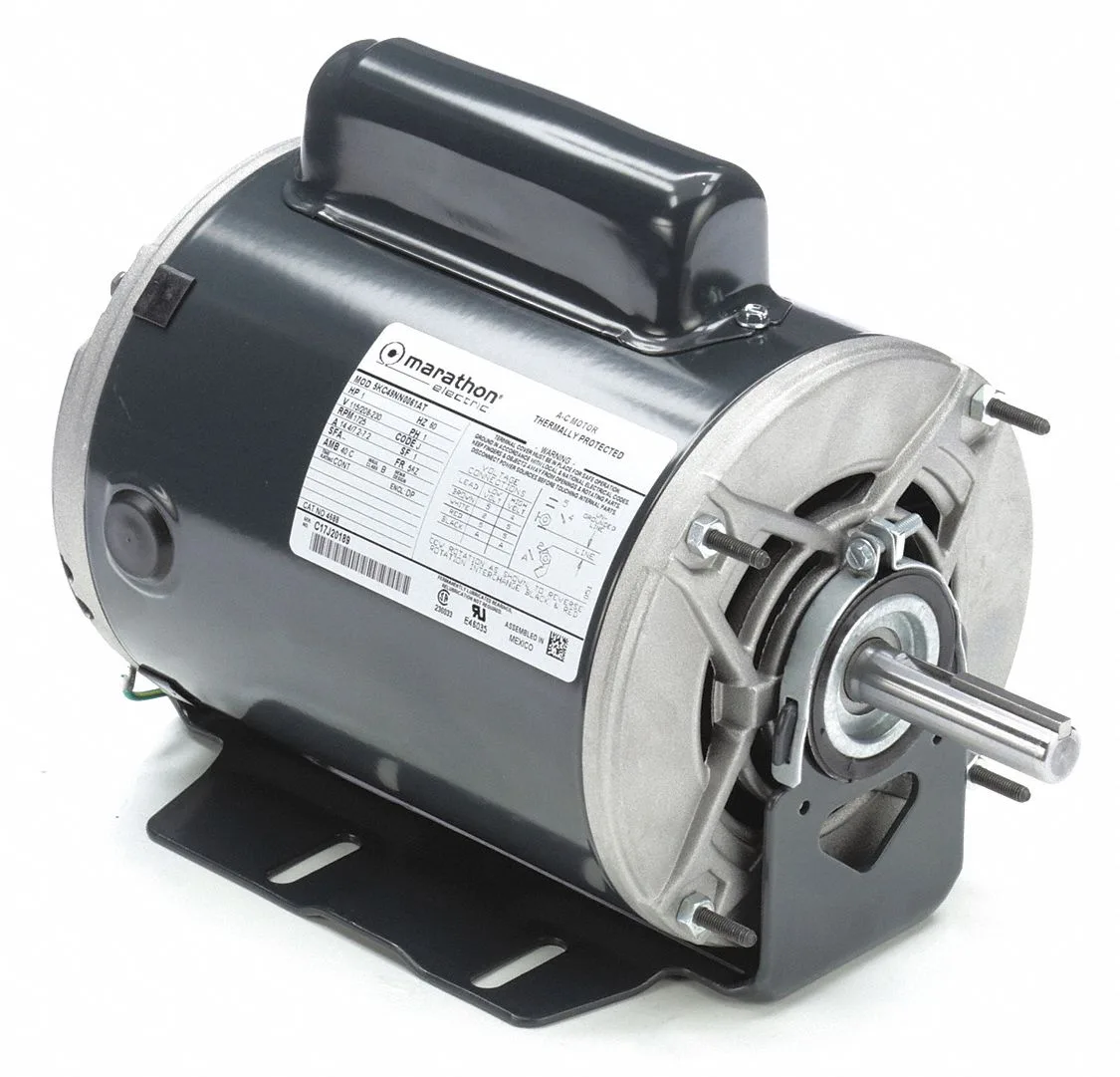 MARATHON MOTORS Belt Drive Motor: 1 Speed, Open Dripproof, Cradle Base Mount, 1 HP, 115/208-230V AC MARATHON MOTORS Belt Drive Motor: 1 Speed, Open Dripproof, Cradle Base Mount, 1 HP, 115/208-230V AC