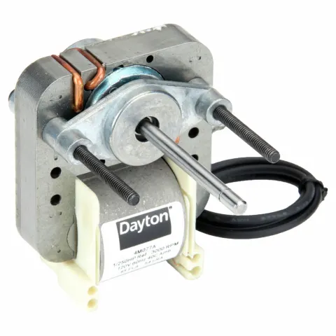 محرك بإطار C Dayton، 1/250 حصان، 3000 دورة في الدقيقة، 120 فولت، مع عقارب الساعة عند طرف العمود