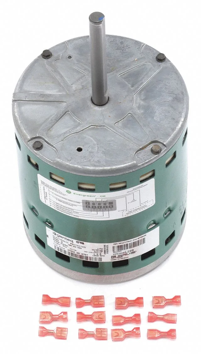 GENTEQ ECM Direct Drive Blower Motor: 5 Speed, Open Air-Over, Face Mount, 3/4 HP, 208-230/277V AC