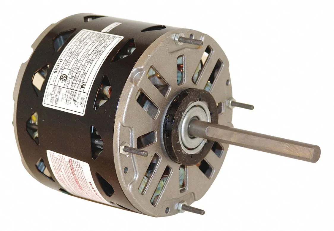 CENTURY Direct Drive Blower Motor: 3 Speed, Open Air-Over, Ring Mount, 1/3 HP, 1,075 Nameplate RPM