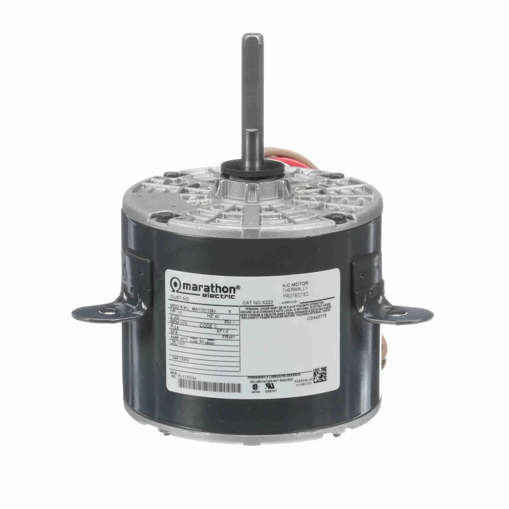 Marathon X222 PSC Blower Motor, 5-5/8" Dia., 1/3 HP, 1075 RPM, Carrier OEM Replacement