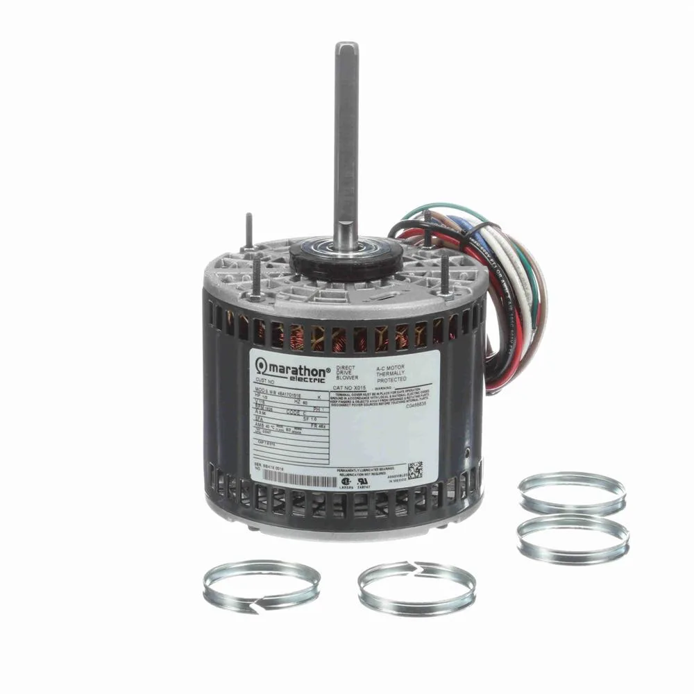 Marathon X015 PSC Direct Drive Blower Motor, 5-5/8" Dia., 1/3 HP, 1625 RPM