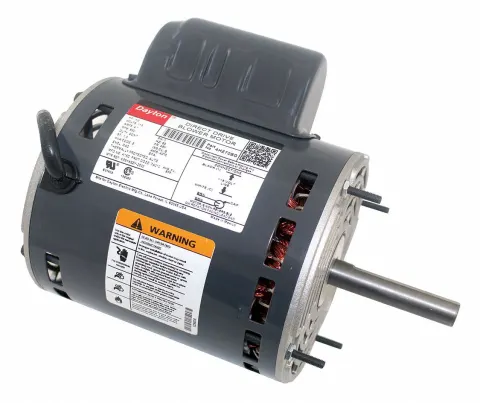 DAYTON Direct Drive Blower Motor: 1 Speed, Open Air-Over, Stud Mount, 1/3 HP, 850 Nameplate RPM