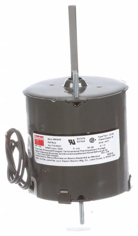 محرك HVAC Dayton، مغلق بتيار هواء، 1/30 حصان، 3000 دورة في الدقيقة، 115 فولت، CWSE