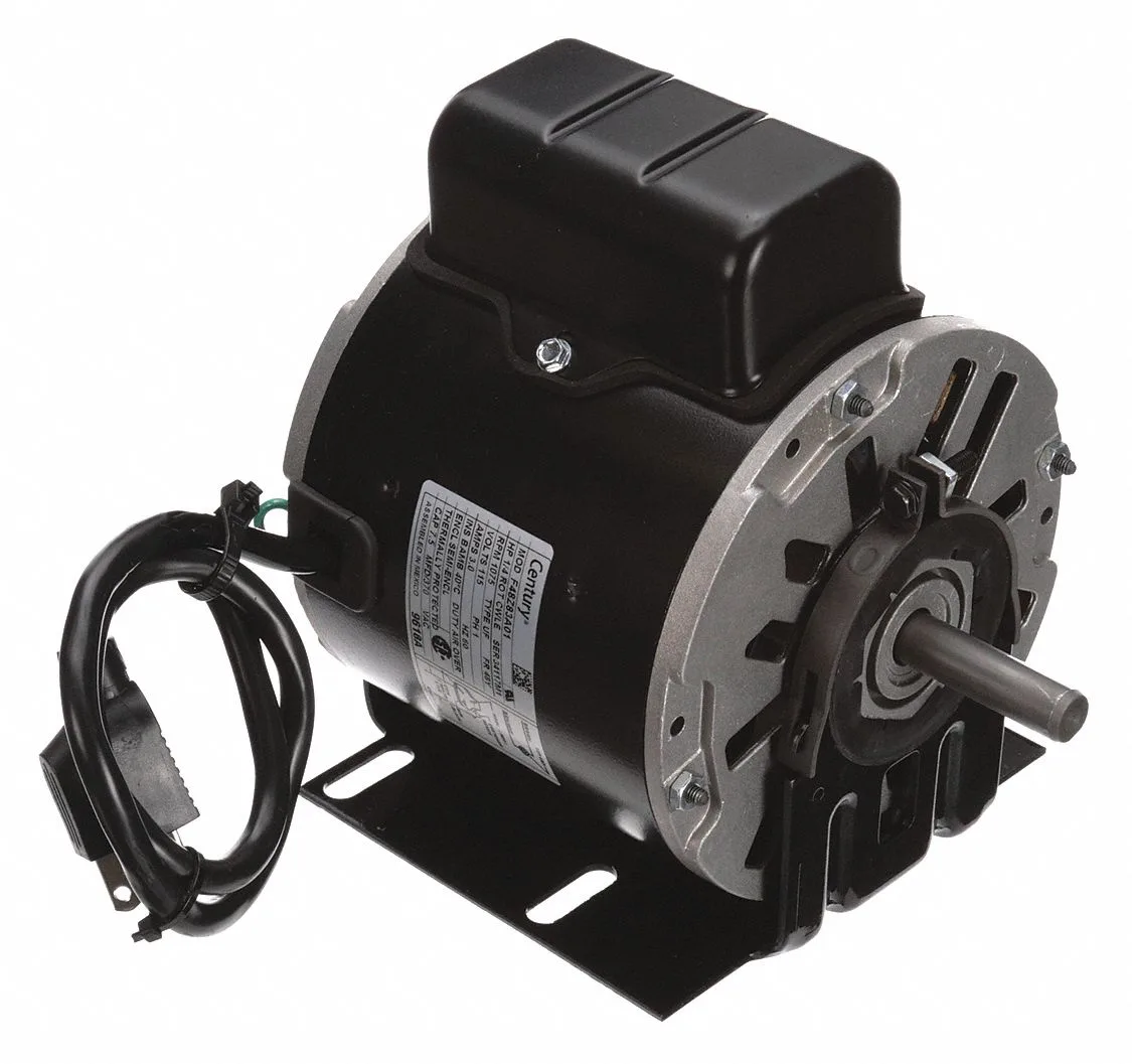 CENTURY OEM Replacement Motor: Century OEM Repl, 1/4 HP, 1,075 Nameplate RPM, 115V AC, 48 Frame