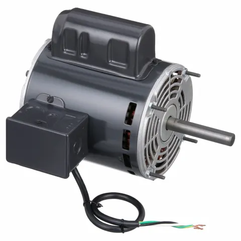 DAYTON Direct Drive Blower Motor: 1 Speed, Open Air-Over, Stud Mount, 3/4 HP, 1,100 Nameplate RPM