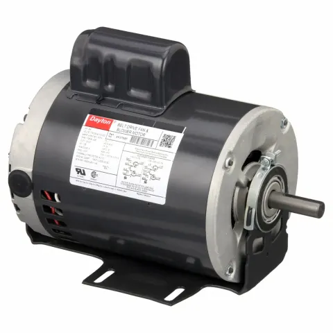 DAYTON Belt Drive Motor: 1 Speed, Open Dripproof, Cradle Base Mount, 3/4 HP, 1,725 Nameplate RPM