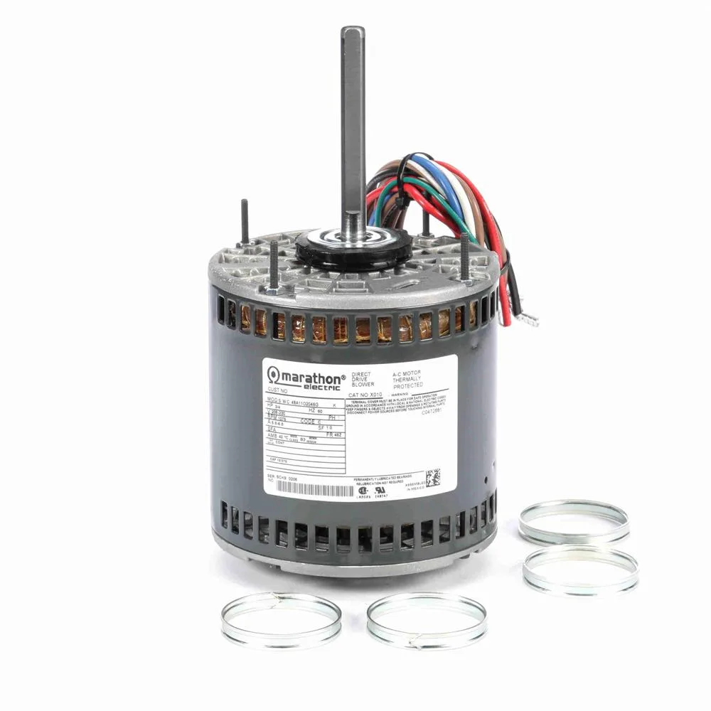Marathon X010 PSC Direct Drive Blower Motor, 5-5/8" Dia., 3/4 HP, 1075 RPM