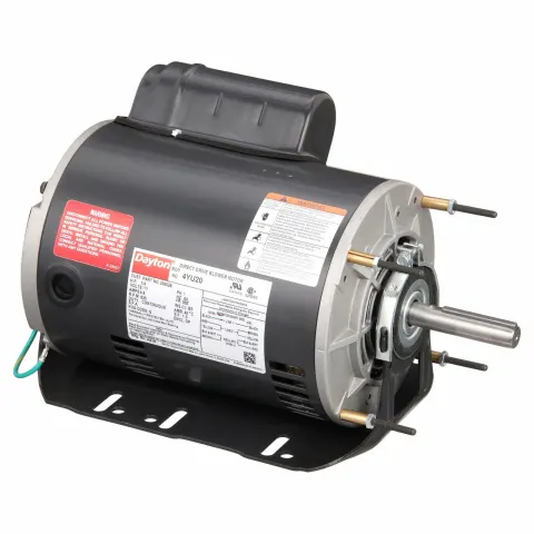 DAYTON Direct Drive Blower Motor: 1 Speed, Open Dripproof, Cradle Base Mount, 1/4 HP, 115V AC, Auto