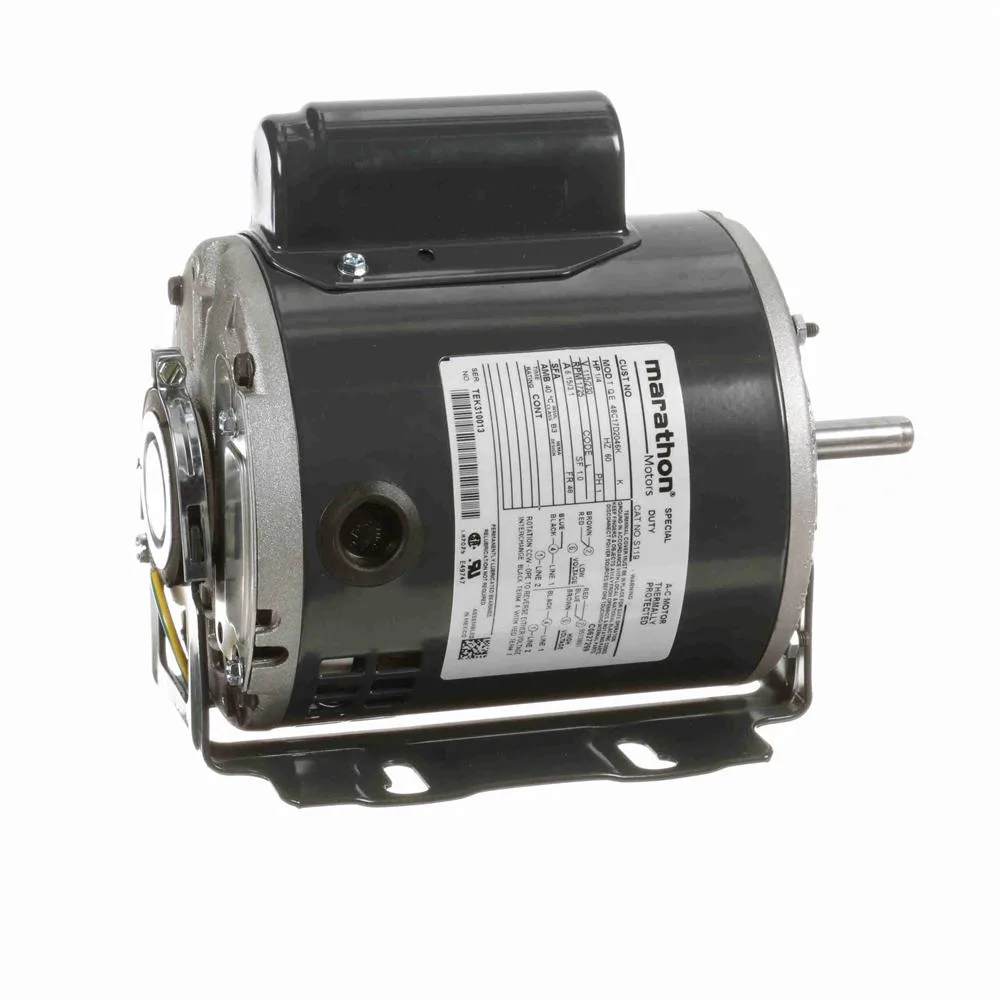 Marathon S119 Capacitor Start Blower Motor, 5-5/8" Dia., 1/4 HP, 1725 RPM