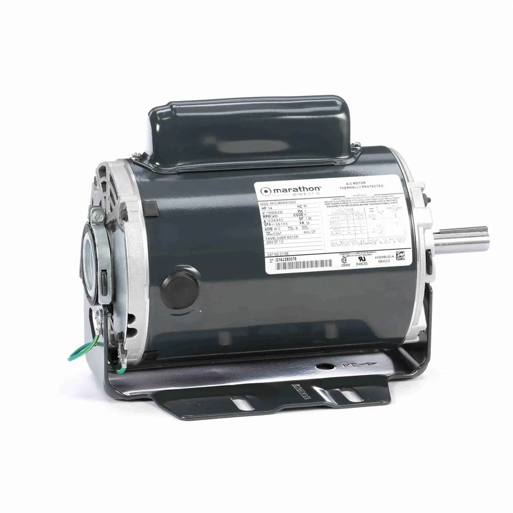Marathon C1155 Capacitor Start Blower Motor, 6-1/2" Dia., 3/4 HP, 3450 RPM