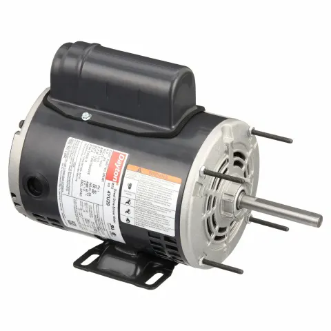 DAYTON Direct Drive Blower Motor: 1 Speed, Open Air-Over, Through Bolt Mount, 3/4 HP, Auto