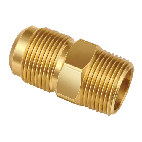 U1-4B Brass Male Conversion Union 1/4" Flare x 1/4" Male Pipe Thread