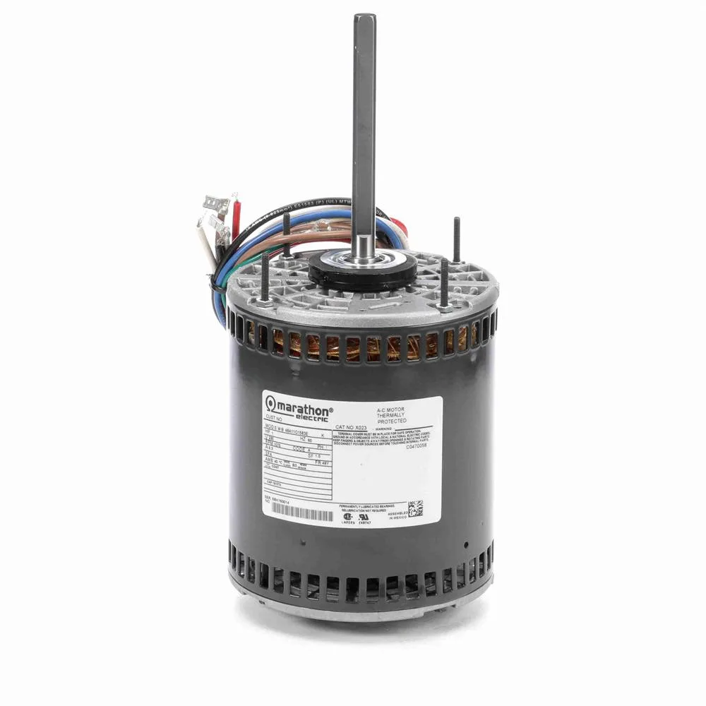 Marathon X023 PSC Direct Drive Blower Motor, 5-5/8" Dia., 1 HP, 1075 RPM